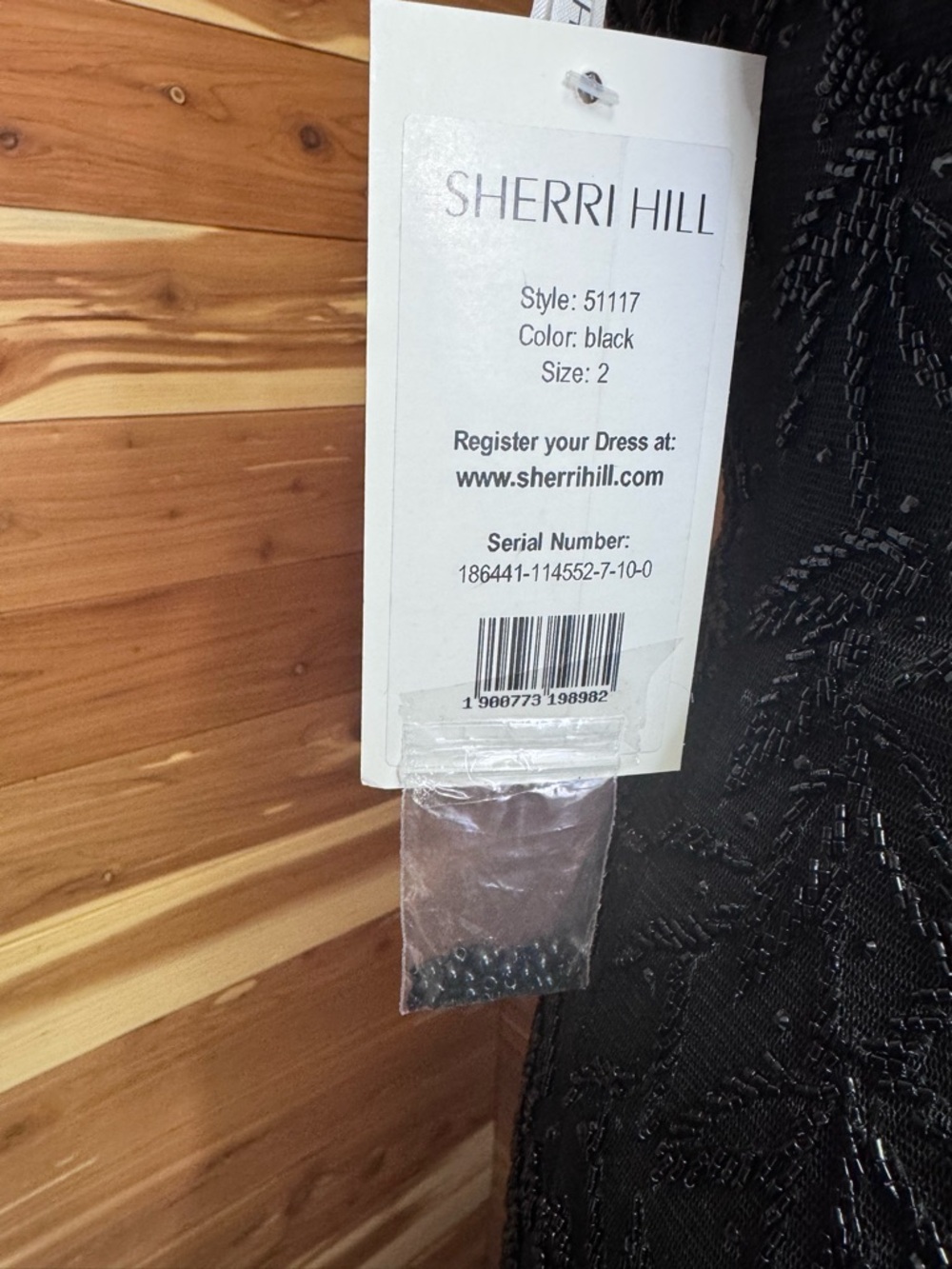 Sherri Hill Black Mermaid Gown NWT Black Tie Pageant Red Carpet Size 2 - Picture 11 of 13